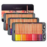 Набір різнокольорових олівців 100 шт, металевий кейс Marco Renoir, фото 2
