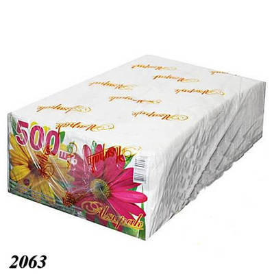 Серветка АлсуПак 500 шт одношарова Біла