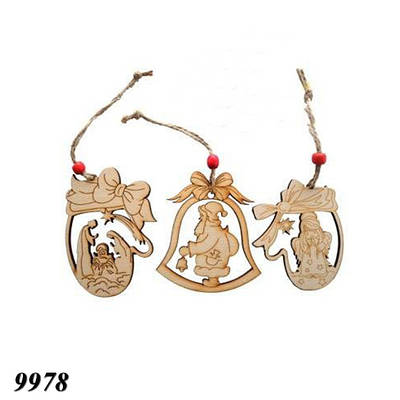 Новорічна підвіска дерев'яна