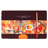Набір різнокольорових олівців 36 шт, металевий кейс Marco Renoir, фото 2