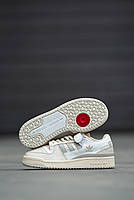 Світлі жіночі кроссівки Adidas Forum 84 Low. Модні кросси для дівчат Адідас Форум з липучкою., фото 6