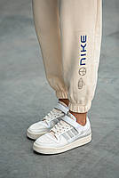 Світлі жіночі кроссівки Adidas Forum 84 Low. Модні кросси для дівчат Адідас Форум з липучкою., фото 8