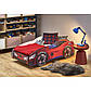 Дитяче ліжко машина з матрацом Spidercar 150х74х54 см з ламелями, фото 2