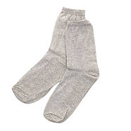 Тонкі льняні чоловічі високі шкарпетки з сіткою Дукат (бежевий) 12 пар, фото 3