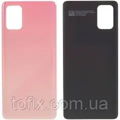 Задня панель корпусу (кришка акумулятора) Samsung A715F Galaxy A71, рожева, Prism Crush Pink, оригінал