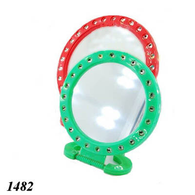 Дзеркало двостороннє з камінням середнє