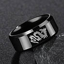 Кільце з нержавіючої медичної сталі з емаллю «Dragon» (р 17.3 19.3 20.3 21.3 22.3 23), фото 2