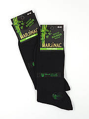 Чоловічі високі шкарпетки Marjinal, бамбукові літні тонкі, антибактеріальні класичні однотонні, розмір 40-45, 6 пар/уп. чорні