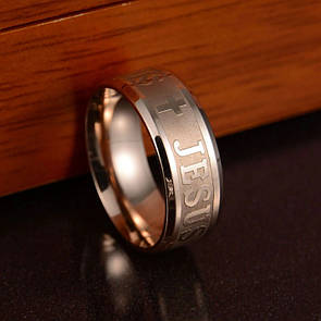 Перстень з нержавіючої медичної сталі «Jesus» (р 16.5 17.3 18.3 19.3 21.3 23)