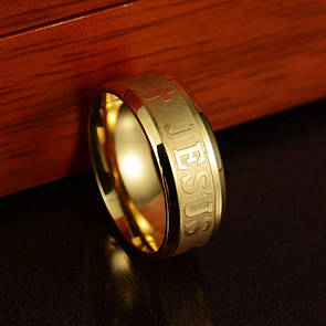 Кільце з нержавіючої медичної сталі «Jesus» (р 16.3 17.3 18.3 19.3 20.3 21.3 22.2 23.2)