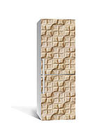 Декор холодильника наклейка Четырелистник каменный 60х180 cм самоклеющаяся пленка для холодильника