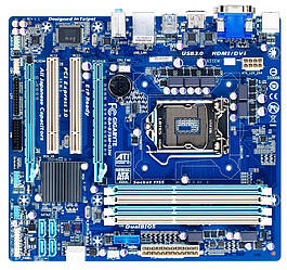 Материнська плата   Gigabyte GA-B75M-D3H (s1155, Intel B75, PCI-Ex16) DVI/VGA/HDMI  OEM Гарантия 3 мес.