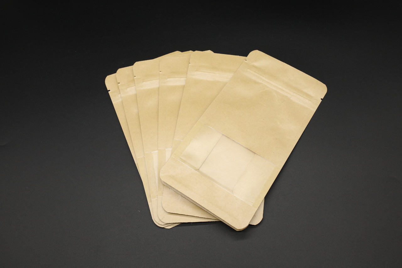 Пакети дой-пак з прозорим вікном і zip-застібкою. 10х14+2см, фото 1