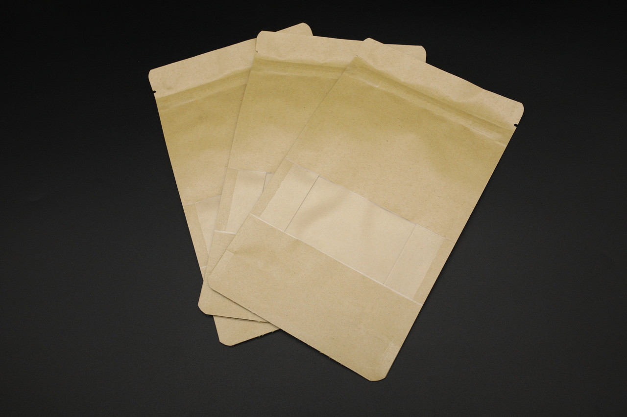 Пакети дой-пак з прозорим вікном і zip-застібкою. 14х20+4см, фото 1