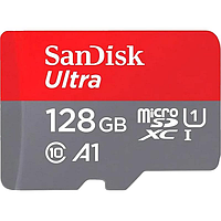 Карта пам'яті SanDisk Ultra microSDXC 128Gb A1 UHS-1 (Class 10) (R-140 Mb/s, W-90 Mb/s)