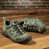 Тактичні літні чоловічі кросівки натуральна шкіра  model-430л хакі, фото 8