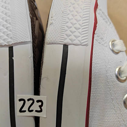ЗНИЖКА! 44р (27,5см) Білі кеди конверси AIL STAR у стилі Converse, фото 6