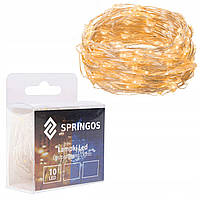 Гирлянда на батарейках Springos 0.9 м 10 LED CL0001 Warm White Original M_1800