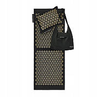 Килимок акупунктурний + подушка 4FIZJO Eco Mat 4FJ0291 Black/Gold Аплікатор Кузнєцова 130 x 50 см Набір