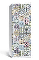 Самоклеющаяся виниловая пленка наклейка на холодильник Геометрический орнамент 60x180 см, оклейка холодильника