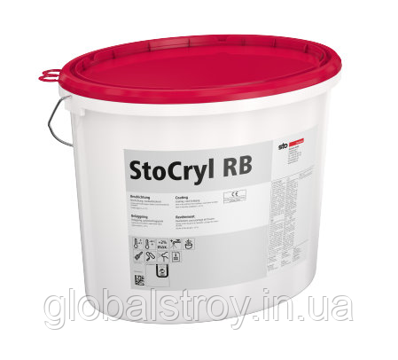 Фасадна фарба еластична для перекриття тріщин матова StoCryl RB упаковка 15 л