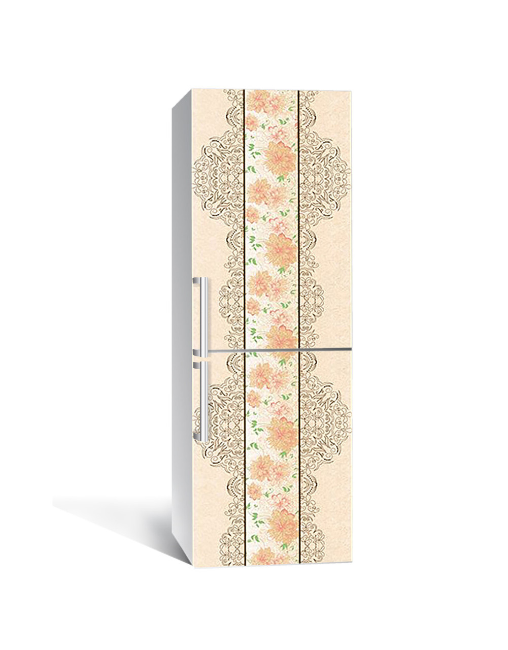 Наклейка самоклейка на холодильник Квітковий візерунок 60х180 cм декор для обклеювання холодильника