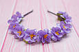 Обруч для волосся / ободок для волосся з квітами фіалками фіолетовий 366, фото 2