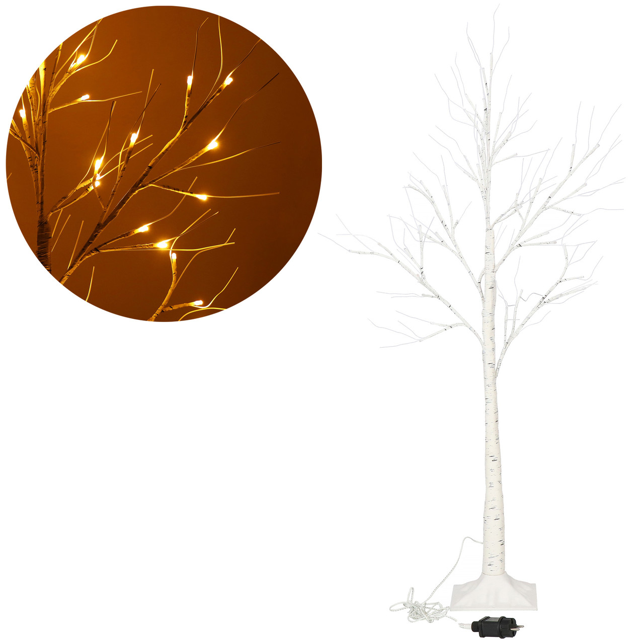 Дерево світлодіодне декоративне Springos 150 см 72 LED CL0951 Warm White W_1740