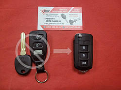 Ключ Hyundai викидний для переділки 3+1 кнопка