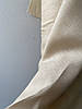 Кремова натуральна лляна тканина, колір 606, фото 3