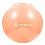 М'яч для фітнесу (фітбол) Springos 55 см Anti-Burst FB0010 Orange W_1691, фото 5