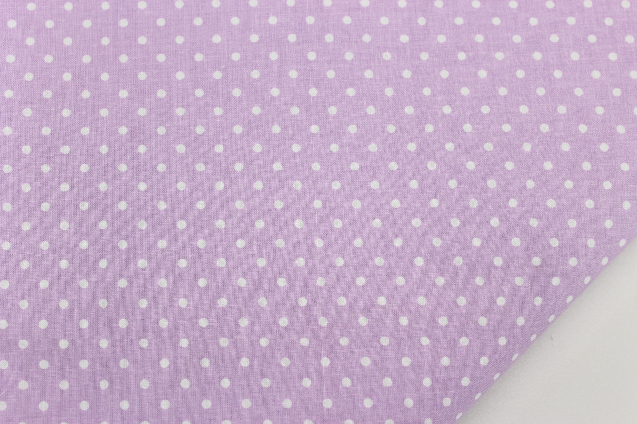 Тканина з горохом 4 мм на бузковому тлі No700, фото 1