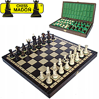Шахматы подарочные королевские ручной работы из натурального дерева сувенирные на подарок MADON (35x35см)