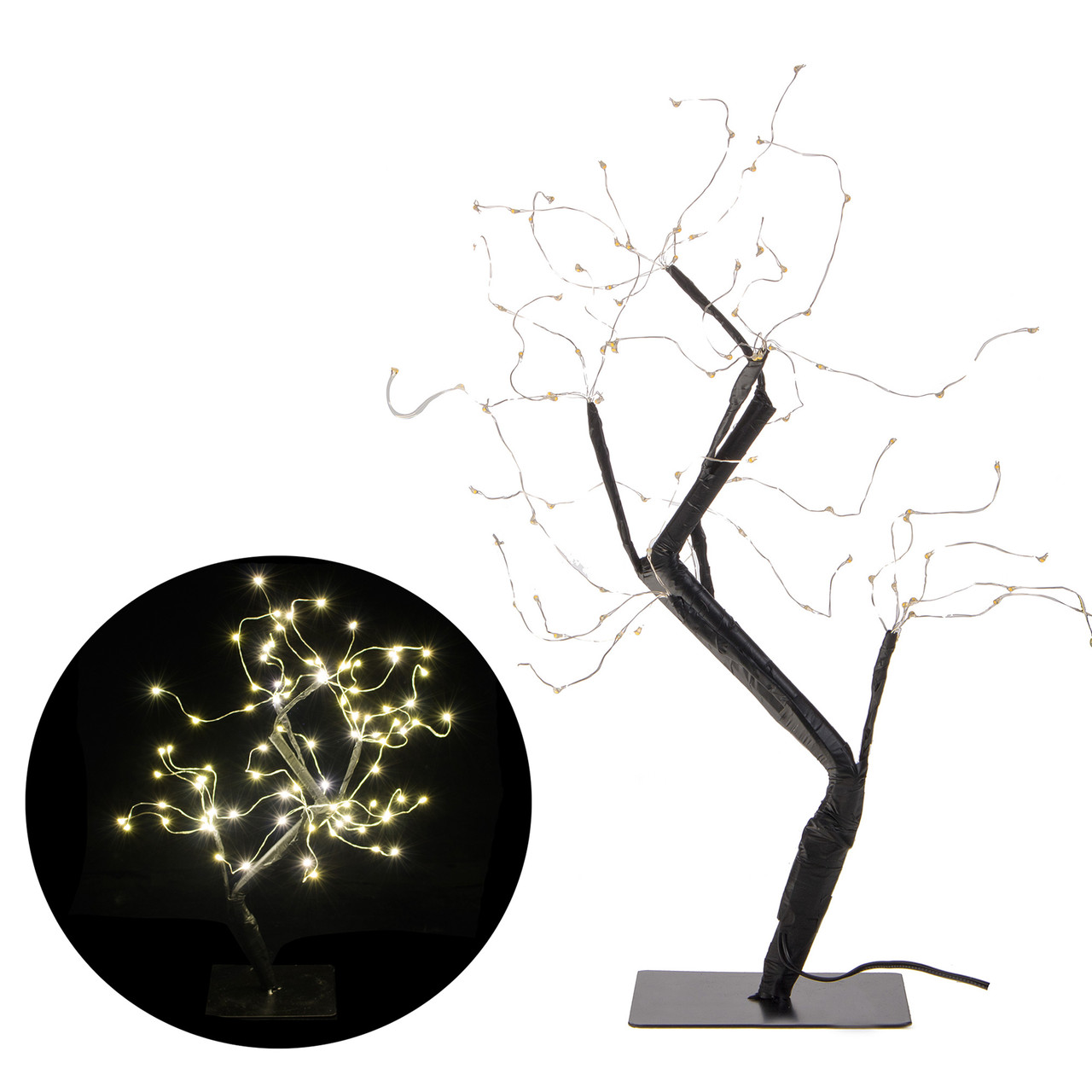 Дерево світлодіодне декоративне Springos 45 см 90 LED CL0119 Warm White W_1782
