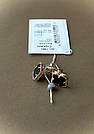 Сережки срібні "Чорна конюшина" з онікса позолочені жіночі Сережки зі срібла у вигляді листочка, фото 6