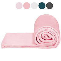 Плед-покривало Springos Extra Soft 150 x 200 см однотонний м'який плюшевий для дому дачі Рожевий2 R_1906
