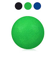 М'яч масажний 6 см Springos Lacrosse Ball для масажу шиї плеча грудей і литок Зелений W_1820