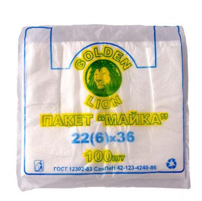 Поліетиленові пакети Golden Lion100 шт. (22*36 см), фото 1
