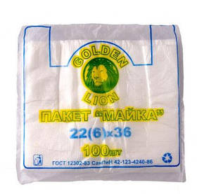 Поліетиленові пакети Golden Lion100 шт. (22*36 см)