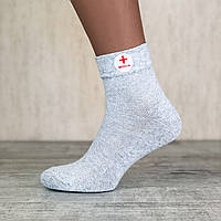 Літні жіночі медичні шкарпетки сітка без резинки (світло-сірий)