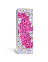 Декор холодильника наклейка Цветочное море 60х180 cм самоклеющаяся пленка для холодильника