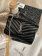 Стильна жіноча сумка Yves Saint Laurent black екокожа