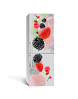 Декор холодильника наклейка Ягодная смесь 60х180 cм самоклеющаяся пленка для холодильника самоклеящаяся