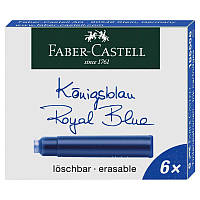 Капсула чорн."Faber-Castell" синя 6шт  185506