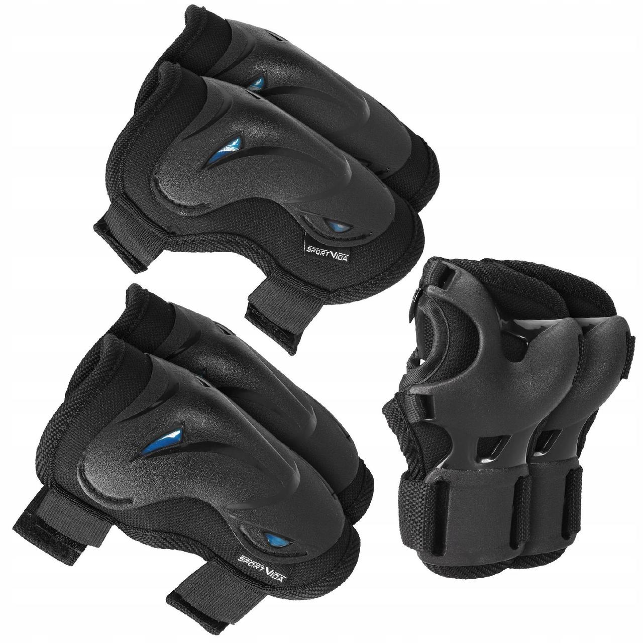 Комплект захисний SportVida 3 в 1 SV-KY0003-L Size L Black/Blue W_1865, фото 1