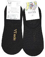 Шкарпетки слідки чорні сітка жіночі р. 23 V&T