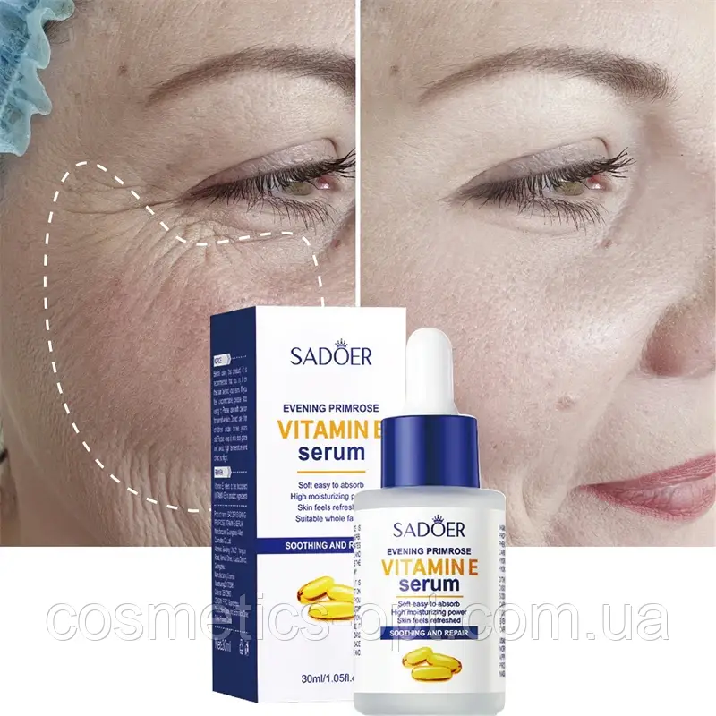 Сироватка з вітаміном Е проти старіння шкіри Sadoer Vitamin E Serum, 30 мл