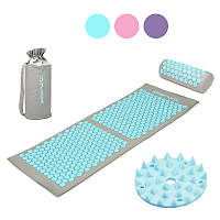 Килимок акупунктурний + валик SportVida 130 x 50 см Аплікатор Кузнєцова Набір W_1897