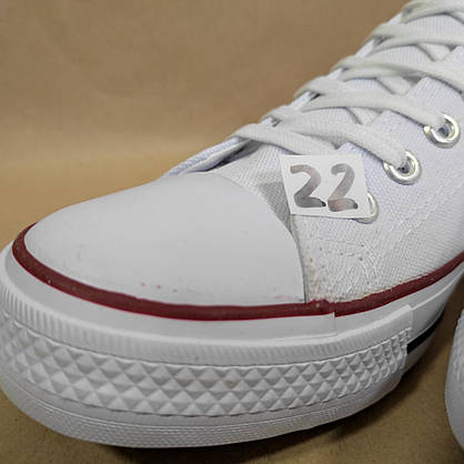 ЗНИЖКА! 44р (27.5см) Білі кеди конверси Navigator у стилі Converse, фото 4