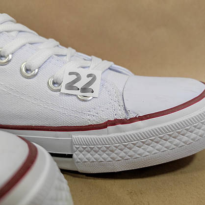 ЗНИЖКА! 44р (27.5см) Білі кеди конверси Navigator у стилі Converse, фото 6